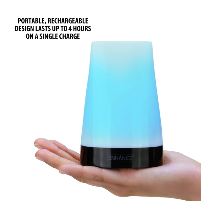 Alt view image 7 of 7 - Portable Table Lamp - Dimmable Desk Lamp with 3 Brightness Levels with 256 Color Changing Breathing Mode - USB Charged and Touch Tap Controls - Great for Bedsides and Tabletops