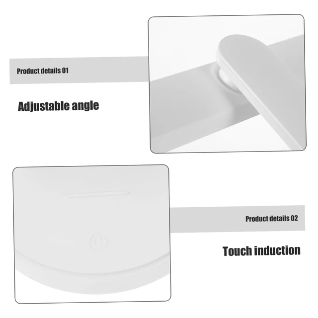 Alt view image 7 of 7 - White ABS Light Table Lamp Dc5v-1a Touch Control for Desk Study | Portable Use, Adjustable Brightness, Pen Holder Included, for Notebooks Planners Laptop Keyboards and Libraries