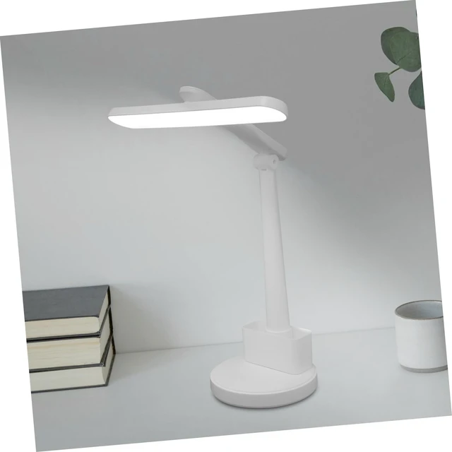 Alt view image 6 of 7 - White ABS Light Table Lamp Dc5v-1a Touch Control for Desk Study | Portable Use, Adjustable Brightness, Pen Holder Included, for Notebooks Planners Laptop Keyboards and Libraries