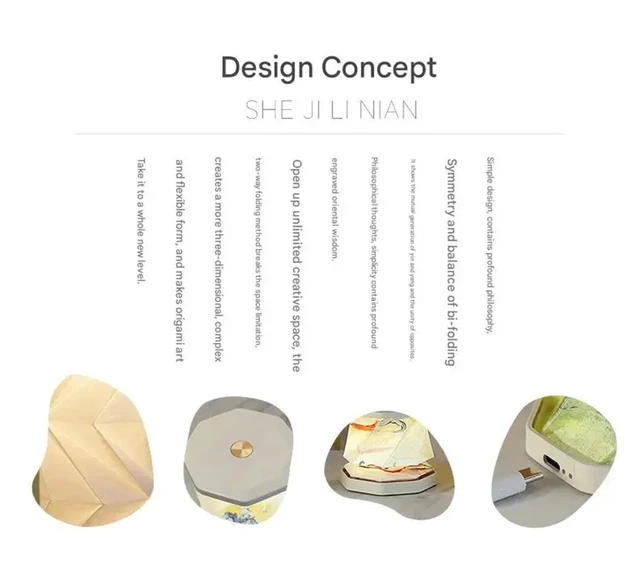 Alt view image 3 of 7 - Portable Lamp, Foldable Japanese Paper Lamp with Touch Dimmer, Warm Light Rechargeable Battery Operated Mini Desk Lamp, Unique Travel Gifts for Women Men (Starry Night)