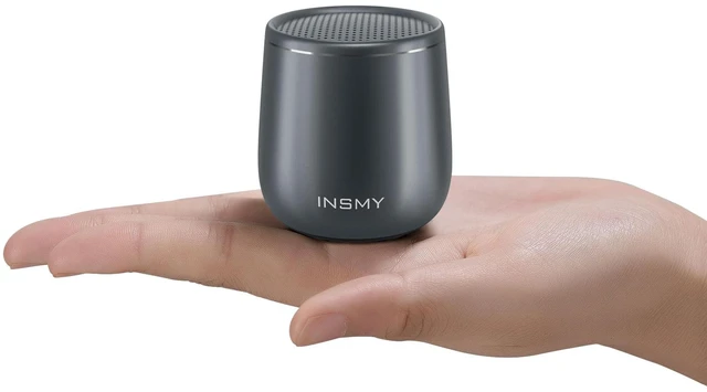 Main image of Small Bluetooth Speaker, Waterproof Mini Portable Wireless Speakers | Punchy Bass Rich Audio Stereo Pairing, Handheld Pocket Size Built in Mic for Hiking Biking Gift Laptop Tablet (Gray)