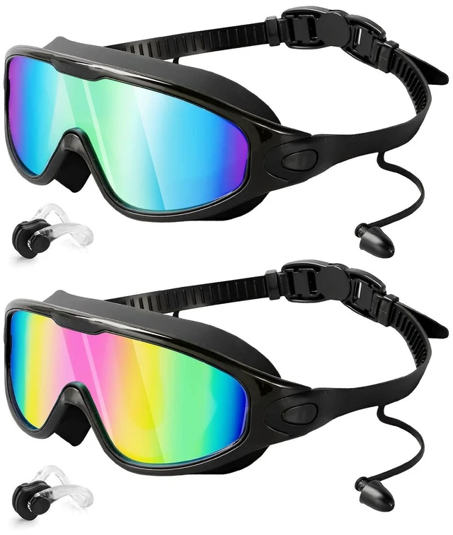 Main image of Swim Goggles 2 Pack, Wide View Anti Fog&UV Swimming Goggles for Audlt, No Leaking Swim Glasses for Men Women Youth