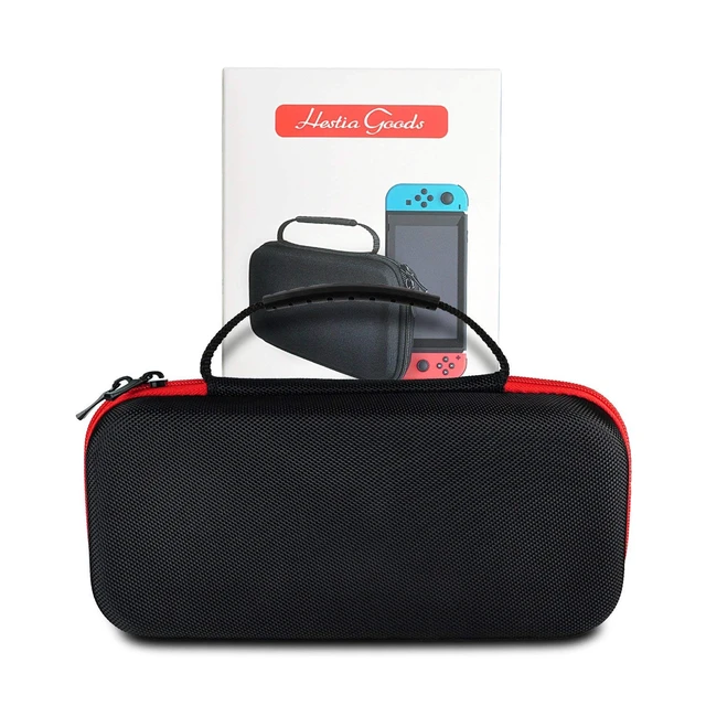 Alt view image 7 of 7 - Switch Case and Tempered Glass Screen Protector Compatible with Nintendo Switch - Deluxe Hard Shell Travel Carrying Case, Pouch for Nintendo Switch Console & Accessories, Streak Red
