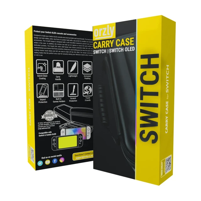 Alt view image 3 of 7 - Carrying Case for Nintendo Switch and Switch Console - Yellow Protective Hard Portable Travel case Shell Pouch for Nintendo Switch Console & Accessories