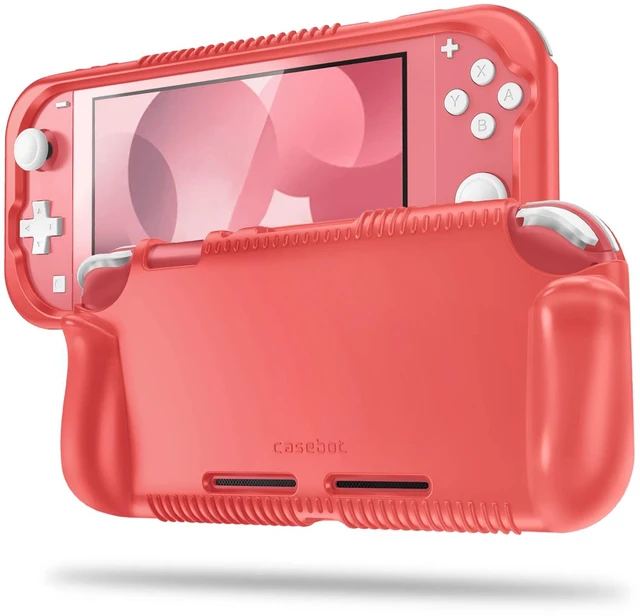 Main image of Soft Silicone Protective Case for Nintendo Switch Lite 2019 | Ergonomic Grip, Anti-Slip, Shock-Absorption & Anti-Scratch, Lightweight Grip Case Cover, Living Coral