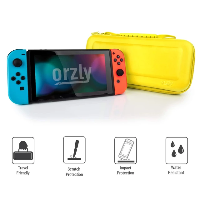 Alt view image 6 of 7 - Carrying Case for Nintendo Switch and Switch Console - Yellow Protective Hard Portable Travel case Shell Pouch for Nintendo Switch Console & Accessories