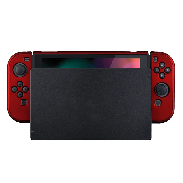 Alt view image 7 of 7 - PlayVital Back Cover for Nintendo Switch Console, NS Joycon Handheld Controller Separable Protector Hard Shell,Dockable Protective Case for Nintendo Switch - Scarlet Red (NOT for Switch 2)