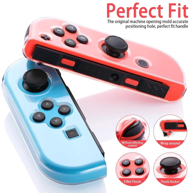 Alt view image 2 of 6 - Soft TPU Case Cover for Nintendo Switch Joy-Con, Clear Protective Case Compatible with NS Joy Cons Handheld Controller