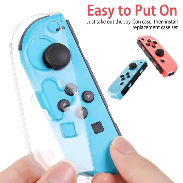 Alt view image 4 of 6 - Soft TPU Case Cover for Nintendo Switch Joy-Con, Clear Protective Case Compatible with NS Joy Cons Handheld Controller