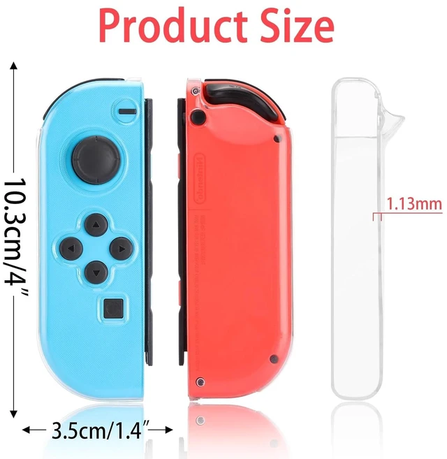 Alt view image 5 of 6 - Soft TPU Case Cover for Nintendo Switch Joy-Con, Clear Protective Case Compatible with NS Joy Cons Handheld Controller
