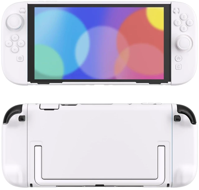 Main image of Protective Case for Nintendo Switch 2 - Cute Dockable Hard Case Shell for Switch 2 with Thumb Grip & Sticker & Button Caps, Anti-Scratch & Shockproof Cover Skin - White