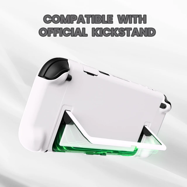 Alt view image 3 of 7 - Protective Case for Nintendo Switch 2 - Cute Dockable Hard Case Shell for Switch 2 with Thumb Grip & Sticker & Button Caps, Anti-Scratch & Shockproof Cover Skin - White