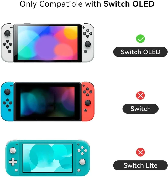 Alt view image 2 of 7 - Slim Cover Case Compatible with Switch OLED, Shock-Absorption and Anti-Scratch PC Cover Skin for Switch OLED Game Console - Shark Star