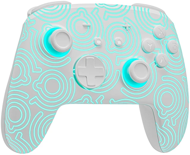Main image of Switch Pro Controller Wireless Compatible with Nintendo Switch 2/OLED/Lite, Hall Effect Switch Controllers, Firefly Bluetooth Remote Gamepad Control with RGB 7 LED Colors/Turbo/Motion/Paddle - White