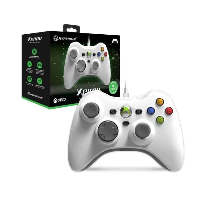 Alt view image 5 of 6 - Xenon Wired Controller for XBOX One/Series X|S & Windows 10|11 PC, Plug and Play Gaming Gamepad with 3.5MM Audio Jack, Impulse Triggers, Officially licensed - White