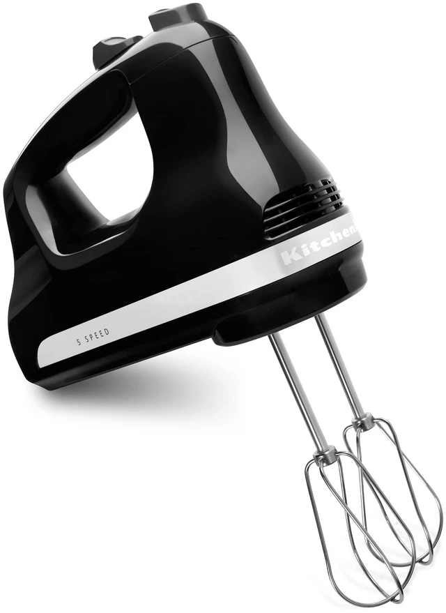 Main image of 5 Ultra Power Speed Hand Mixer, KHM512, Onyx Black | 5 Speeds, Lockable swivel cord, Turbo Beaters, Easy release button, Dishwasher-safe beaters