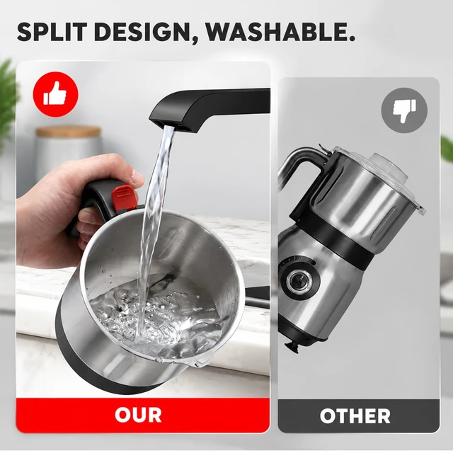 Alt view image 4 of 7 - Electric Spice,Coffee and Nut Grinders for Kitchen | 3 Stainless Steel Blades, 1 Filter, 1 Brush - 500W Grinder for Kitchen Dry Use