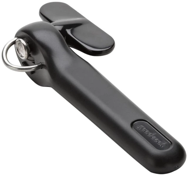Main image of Safe-Cut Can Opener with Easy Turn Knob, Black | Perfect for Seniors, Manual Handheld Design with Ergonomic Handle, No Sharp Edges or Food Contact Surfaces