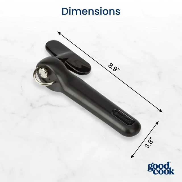 Alt view image 2 of 7 - Safe-Cut Can Opener with Easy Turn Knob, Black | Perfect for Seniors, Manual Handheld Design with Ergonomic Handle, No Sharp Edges or Food Contact Surfaces