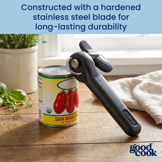 Alt view image 4 of 7 - Safe-Cut Can Opener with Easy Turn Knob, Black | Perfect for Seniors, Manual Handheld Design with Ergonomic Handle, No Sharp Edges or Food Contact Surfaces