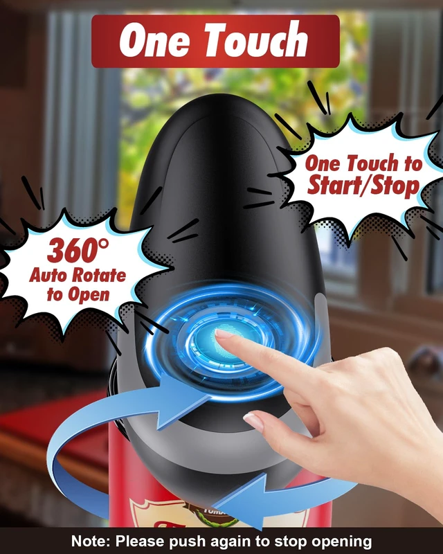 Alt view image 2 of 7 - Hands Free Battery Operated Can Openers for Seniors with Smooth Edge | One Touch, Magnetic Lid Lift, Food-Safe, Easy to Store, Electric Can Opener for Seniors, Arthritis and Weak Hands
