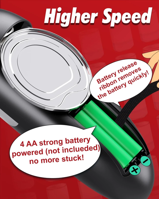Alt view image 5 of 7 - Hands Free Battery Operated Can Openers for Seniors with Smooth Edge | One Touch, Magnetic Lid Lift, Food-Safe, Easy to Store, Electric Can Opener for Seniors, Arthritis and Weak Hands