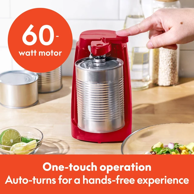 Alt view image 3 of 7 - Electric Can Opener and Knife Sharpener, Red