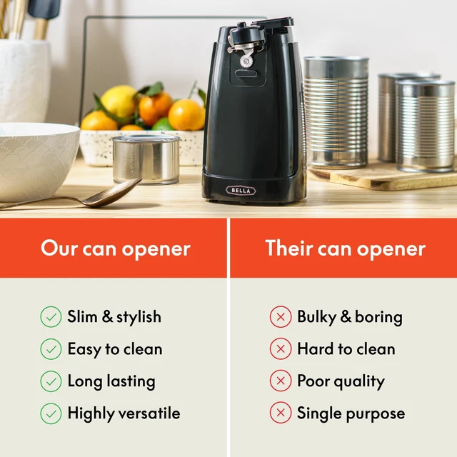 Alt view image 7 of 7 - Electric Can Opener and Knife Sharpener, Black