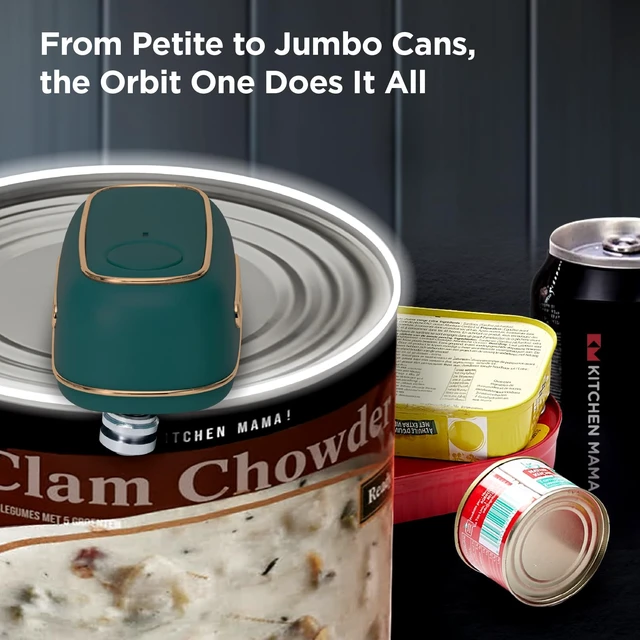 Alt view image 4 of 6 - Orbit One Rechargeable Electric Can Opener, Royal Emerald | Hands-free, USB-C Charging, Automatic Stop, Smooth Edge
