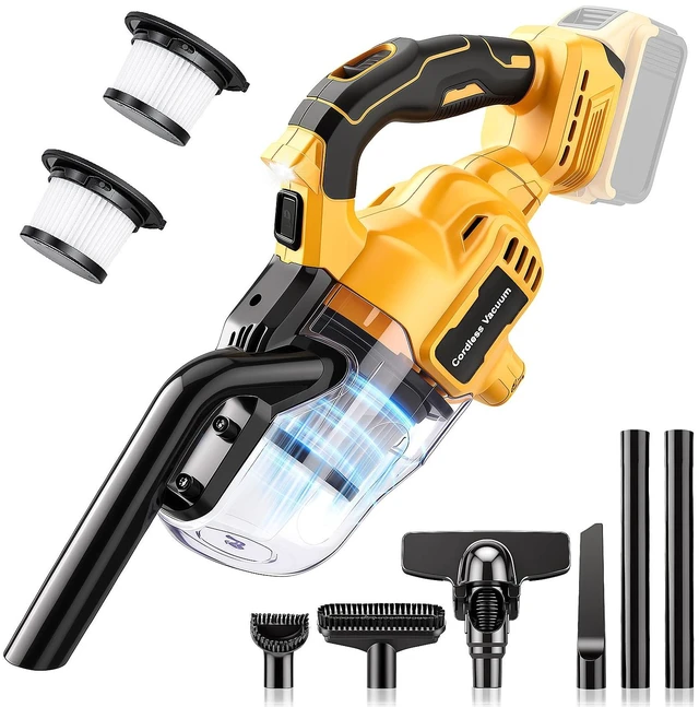 Main image of Cordless Handheld Vacuum Compatible with Dewalt 20V Battery (Battery Not Included), 400W Strong Suction 5-in-1 Portable Vacuum Cleaner with LED Light and 2 HEPA Filters for Car Garage Home Pet Hair