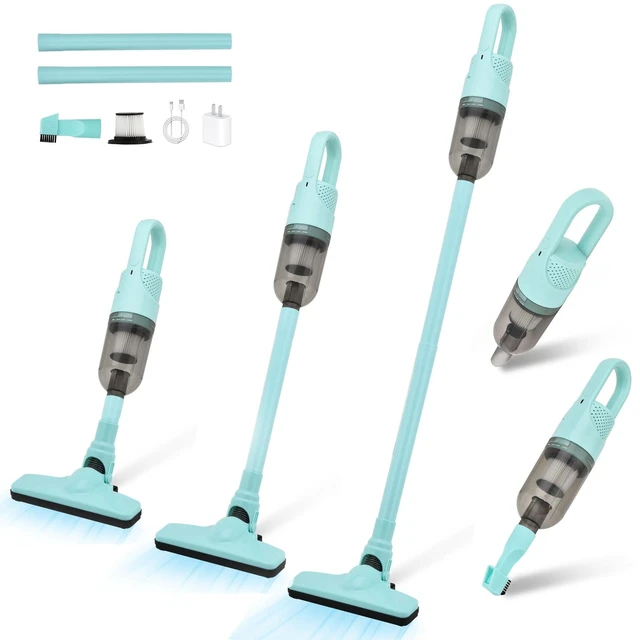 Main image of Handheld Vacuum Cleaner,6 in 1 Cordless Stick Vacuum Cleaner(Green) | Ideal for Carpet, Hardwood Floor, Car, Lightweight Body, Battery Recharge, Portable & Compant, 180° Rotatable Brush