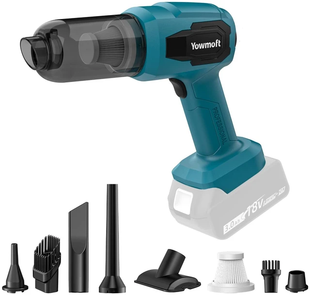 Main image of 3 in 1 Handheld Car Vacuum Compatible with Makita 18V Battery with 21000pa Strong Suction, Handheld Vacuum Cordless & Blower with 200W Brushless Motor, Mini Vacuum Cleaner for Car, Home (No Battery)