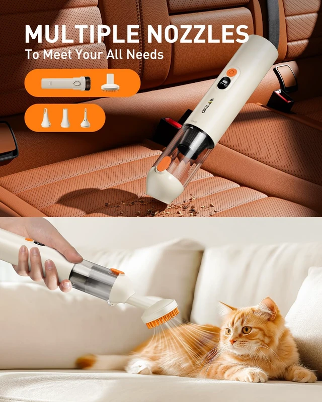 Alt view image 5 of 7 - Car Vacuum, 4-in-1 Handheld Vacuum Cordless, Mini Vacuum Blow & Suction 2 in 1 with 14000PA, Portable Vacuum for Home, Car, Hard-to-Reach Corners, Cat Litter, Desk, Office
