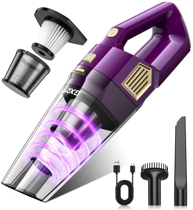 Main image of Handheld Vacuum Cordless, 15000PA Hand Held Car Vacuum Cleaner | Strong Suction Rechargeable, Portable Hand Vacuum with Multi-Nozzles & Washable Filter for Home Office, Car, Pets