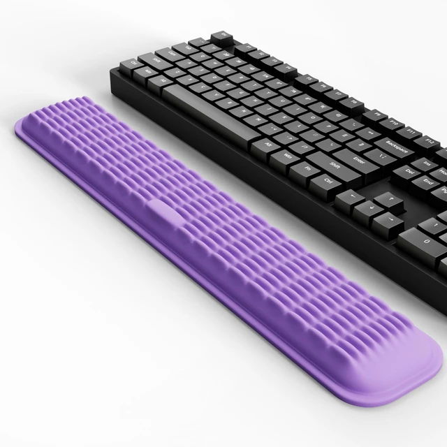 Main image of Keyboard Wrist Rest, Soft Memory Foam Wrist Support, Keyboard Hand Rest Pad for Wrist Pain Relief, Keyboard Wrist Guard for Long Hours of Work, Gaming, Studying (Purple)