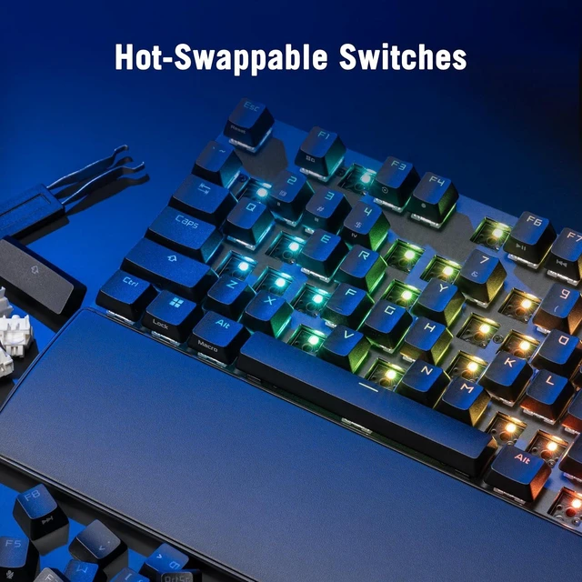 Alt view image 6 of 6 - ASUS ROG Strix Scope II X Wired USB Mechanical Gaming Keyboard 100% Full-Size, Hot Swappable Pre-lubed ROG NX Snow V2 Linear Switches, PBT Keycaps, RGB, PC/Mac Support - Black