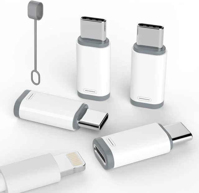Main image of 4 Pack Lightning to USB C Adapter for iPhone 15/16/17/18 Pro/18 Pro Max,for iPhone 18/17/16 Charger,18/17/16 Accessories,Fast Charging & Data Transfer,USB C Charger Cable,Not for Audio/OTG