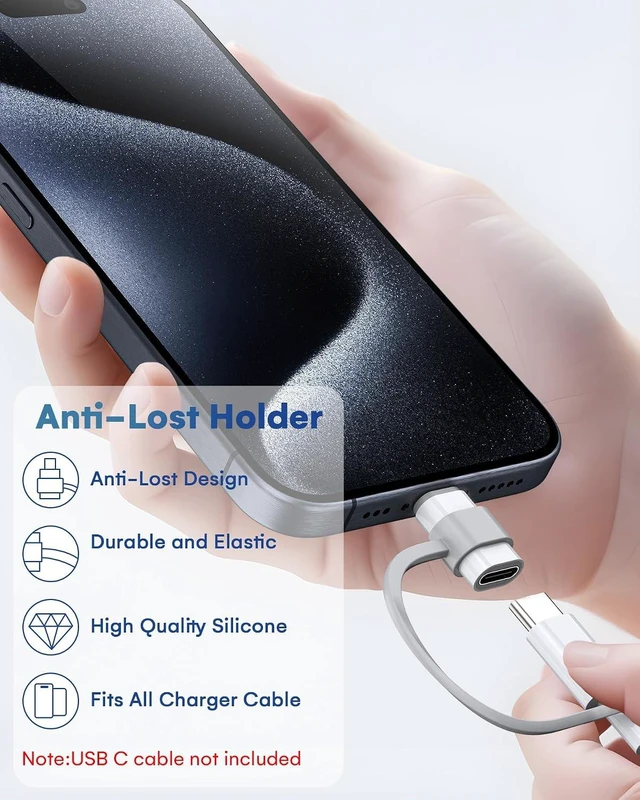 Alt view image 4 of 7 - 2-Pack MFi Certified USB C to Lightning Adapter, 27W Fast Charging & Data Sync, For iPhone 14/13/12/Pro/Max,iPad,AirPods, With Anti-Loss Lanyard,20000+Plug, Not for Audio/OTG