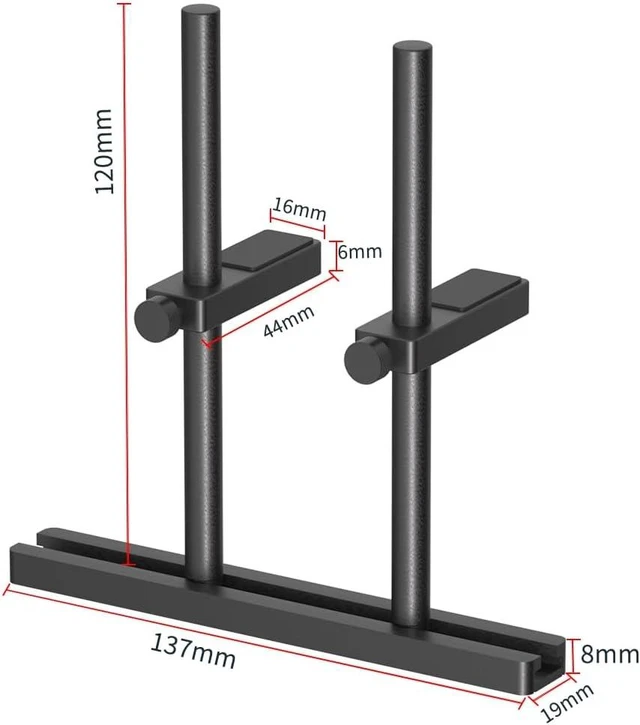 Alt view image 2 of 5 - GPU Support Bracket Dual Brace: Fan mounting Adjustable Aluminum Graphics Card GPU Sag Bracket Video Card Stand Holder Graphics Card Bracket, Support Big GPU - 128mm