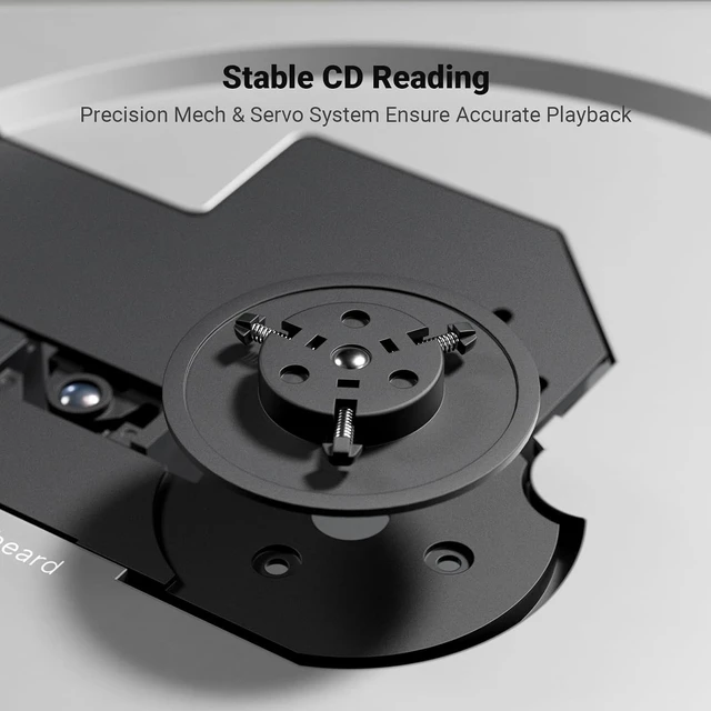 Alt view image 5 of 7 - Fosi Audio Merak CD Player Portable Home Audio Desktop HiFi Without Speaker, CD Ripping, Remote Control, OLED Display, USB-A, 3.5mm Headphone Jack, LINE, OPT, 12V Trigger, DC 5V / 2A