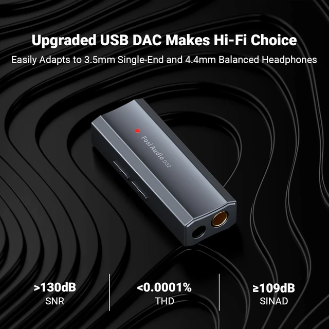 Alt view image 4 of 7 - Fosi Audio DS2 USB C to AUX Headphone Amp DAC Dongle 3.5mm Jack Audio Portable Amplifier Dual Output DSD256 4.4mm Balanced High Resolution CS43131 for iPhone 15 Pro Max Plus iPad Android Phone