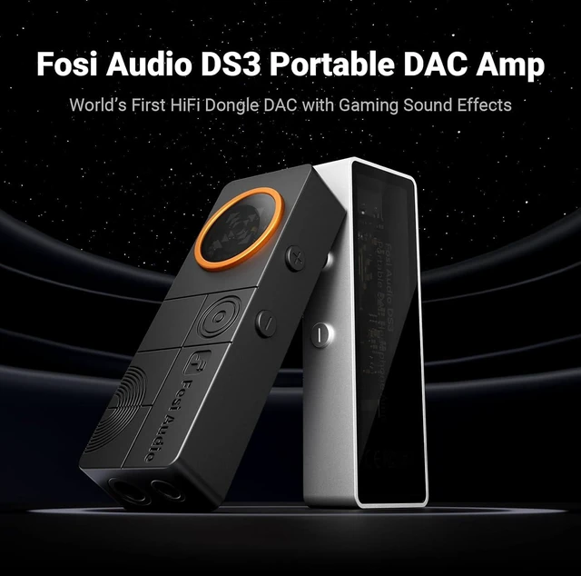 Alt view image 2 of 7 - Fosi Audio USB-C DAC HiFi Amp Dongle, Portable Headphone Amplifier with 7.1 Spatial Audio, ES9039Q2M XMOS Powered, DSD512, 3.5mm Single 4.4mm Balanced for PC/Phone/ PS5/ Switch Black