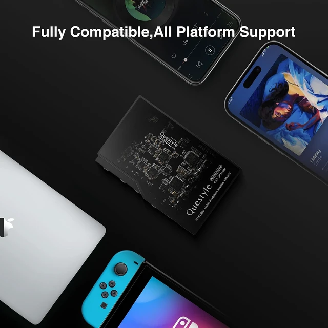 Alt view image 7 of 7 - Questyle Bluetooth 5.4 Headphone Amplifier Portable USB DAC Amps 4.4mm Balanced and 3.5mm Dual Outputs Supports PCM 384kHz/DSD256 with LDAC/aptX Adaptive Lossless for Smartphones/PC/Laptops