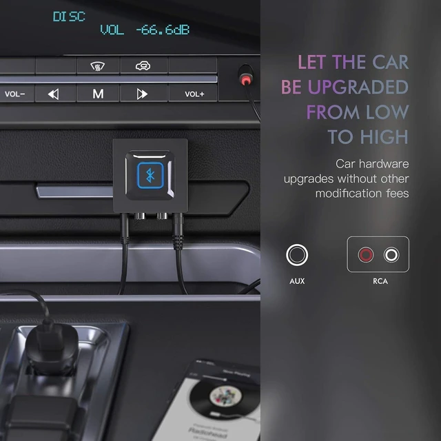 Alt view image 3 of 7 - Wireless Audio Receiver for Music Streaming Sound System Works with Smart Phones, Tablets and Car, Wireless Adapter for Speakers