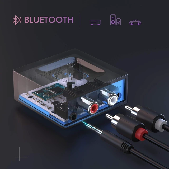 Alt view image 6 of 7 - Wireless Audio Receiver for Music Streaming Sound System Works with Smart Phones, Tablets and Car, Wireless Adapter for Speakers
