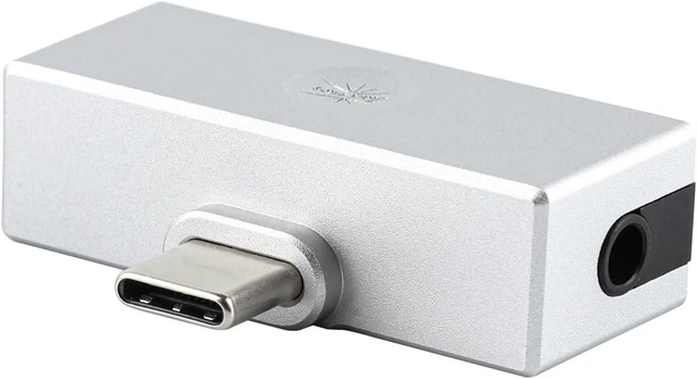 Main image of Kiwi Ears Allegro Mini Portable IEM DAC, in Ear Monitor Amplifier USB C to 3.5/4.4mm Output, with Custom Chip, High Resolution 32bit/384kHz, HiFi Earbuds Amp for Phone/PC, Silver