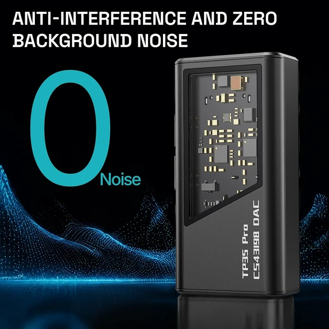 Alt view image 4 of 7 - Mini Portable IEM DAC Hi-Fi Decoder Headphone Amplifier Dongle USB-C to 3.5/4.4mm Dual CS43198 Chips, Supports High-Resolution PCM 32bit/384khz DSD 256 Audio, EQ Adjustment and Mic Calls - Black