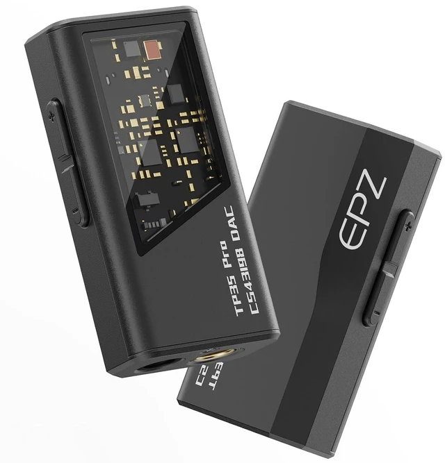 Main image of Mini Portable IEM DAC Hi-Fi Decoder Headphone Amplifier Dongle USB-C to 3.5/4.4mm Dual CS43198 Chips, Supports High-Resolution PCM 32bit/384khz DSD 256 Audio, EQ Adjustment and Mic Calls - Black