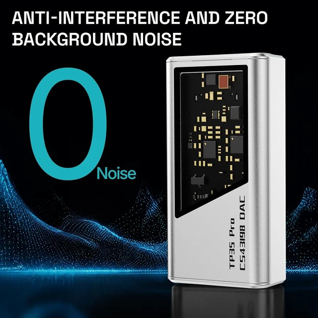 Alt view image 3 of 7 - Mini Portable IEM DAC Hi-Fi Decoder Headphone Amplifier Dongle USB-C to 3.5/4.4mm Dual CS43198 Chips, Supports High-Resolution PCM 32bit/384khz DSD 256 Audio, EQ Adjustment and Mic Calls - White