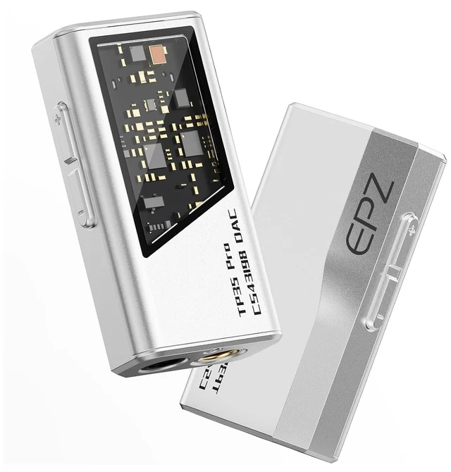 Main image of Mini Portable IEM DAC Hi-Fi Decoder Headphone Amplifier Dongle USB-C to 3.5/4.4mm Dual CS43198 Chips, Supports High-Resolution PCM 32bit/384khz DSD 256 Audio, EQ Adjustment and Mic Calls - White